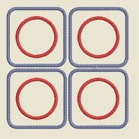 Motif broderie Jeux de cartes Memory Appliqué