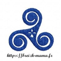 Motif broderie Tryskel coeur hermine