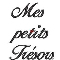 Motif broderie texte Mes Petits Trésors