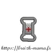 Motif broderie Appliqué Bobine de fils