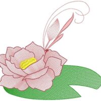 Motif broderie Fleur de Lotus