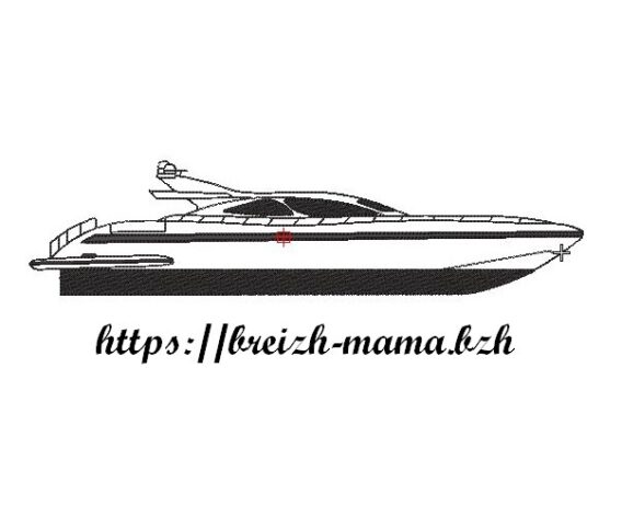Motif broderie bateau Yacht Mangusta