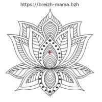 Motif broderie Lotus Mandala