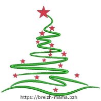 Motif broderie Sapin de noël Design