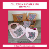 Collection broderie ITH Eléphant