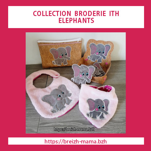 Collection broderie ITH elephant 1