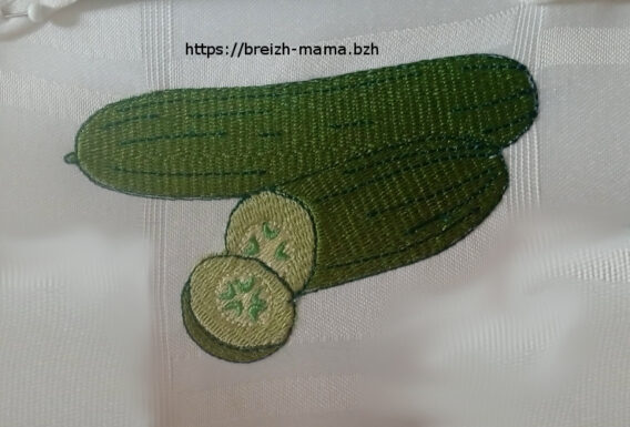 Motif broderie courgette