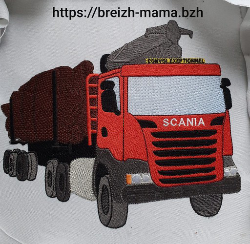 Motif broderie Camion scania