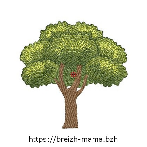 Motif broderie arbre