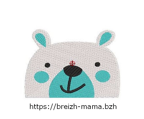 Motif broderie ourson 2
