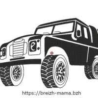 Motif broderie Land Rover