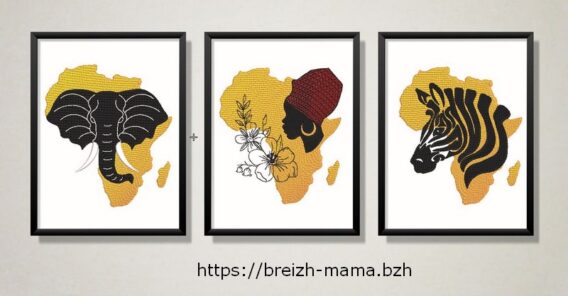 3 Motifs broderies africaines