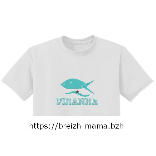Motif broderie Piranha
