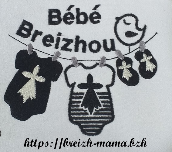 Motif broderie Bébé Breton 1