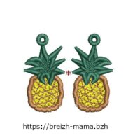 Motif broderie boucle Ananas FSL