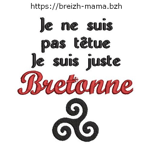 Motif broderie bretonne têtue