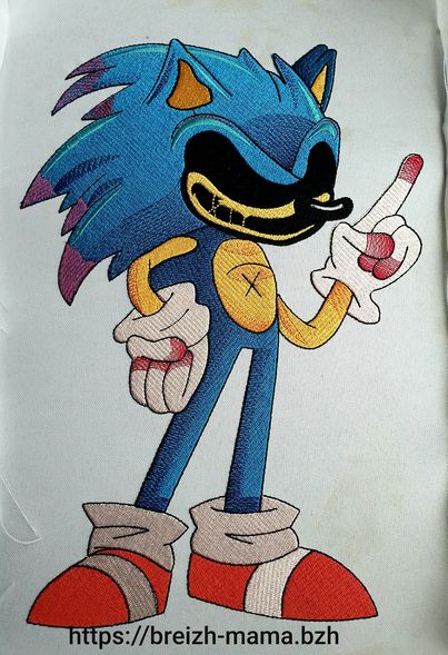 Motif broderie Sonic.exe