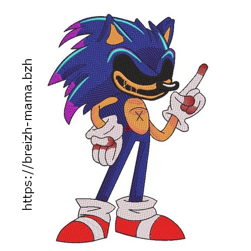 Motif broderie Sonic exe