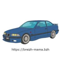 Motif broderie voiture BMW M3