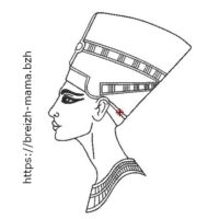 Motif broderie Nefertiti