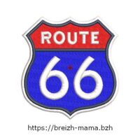 Motif broderie Route 66