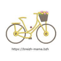 Motif broderie Vélo Hollandais