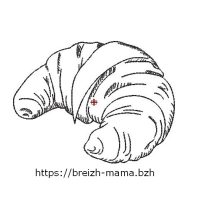 Motif broderie Croissant