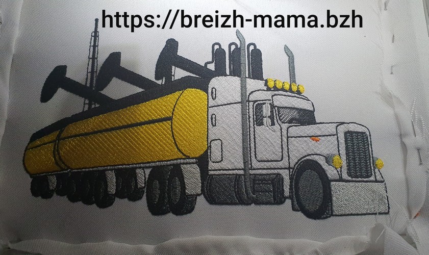 Motif broderie camion Scania - BREIZH MAMA