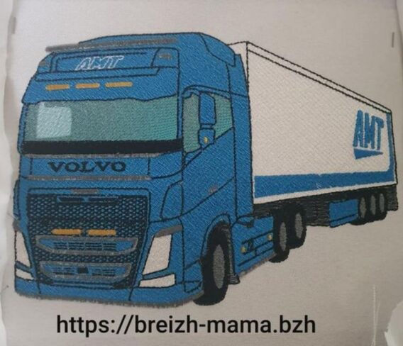 Motif broderie Camion Volvo