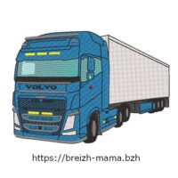 Motif broderie Camion Volvo