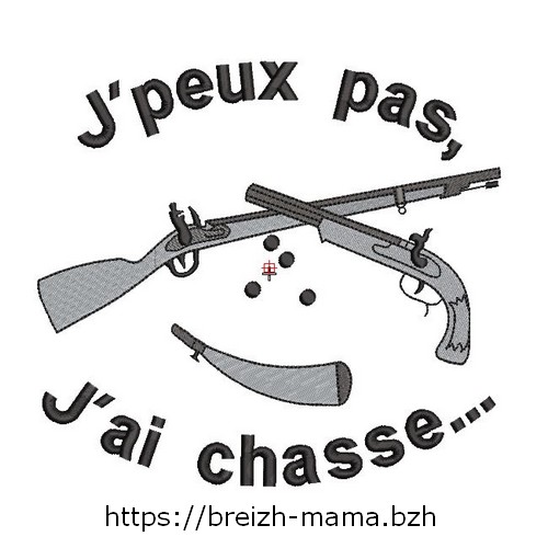 Motif broderie chasse 2