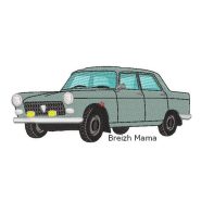 Motif broderie Voiture Peugeot 404