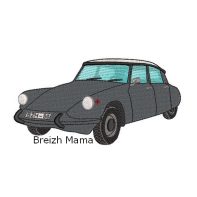 Motif broderie Voiture Citröen DS