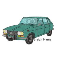 Motif broderie voiture Renault 16