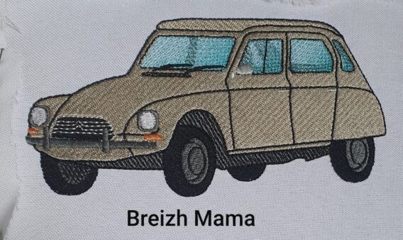 Motif broderie Voiture Citroën Diane