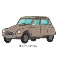 Motif broderie Voiture Citroën Diane