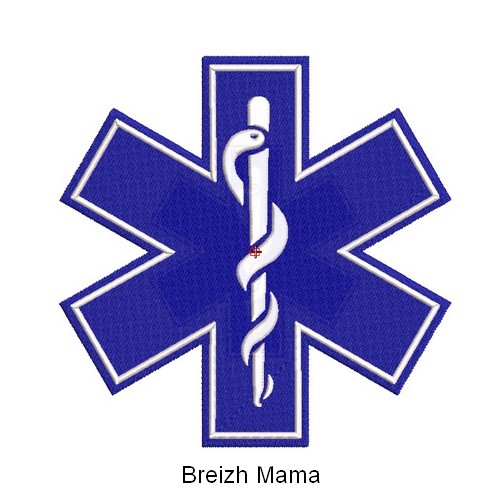 Motif broderie Croix Ambulancier