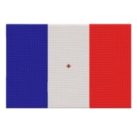 Motif broderie drapeau tricolore francais