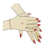 💅 Motif Broderie Main Manucurée