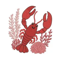 Motif broderie Homard