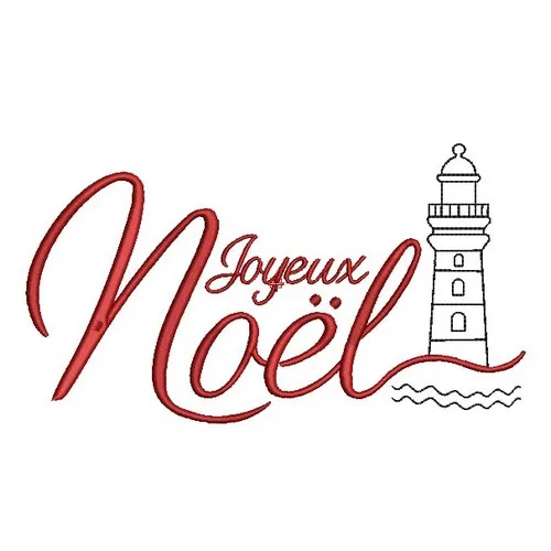 đ LOT 8 MOTIFS Broderie Machine NOĂL EN BRETAGNE - Nedeleg Laouen 3 Motif broderie Phare - Joyeux Noel