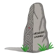 Motif broderie menhir