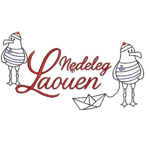 Motif broderie Goelands - Nedeleg Laouen 1 Motif broderie Goelands - Nedeleg Laouen