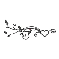 Motif Broderie Coeur & Arabesques