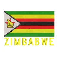 Motif broderie Drapeau Zimbabwe