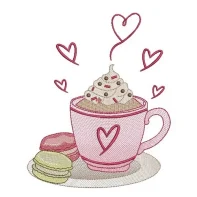 Motif broderie Chocolat Viennois