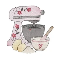 Motif broderie Robot Pâtissier