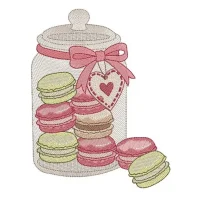 Motif broderie macarons