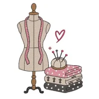 Motif broderie mannequin de couture